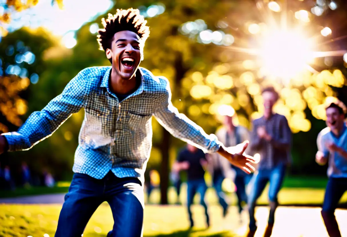 A user completing a dare, showcasing the action and excitement of the challenge.